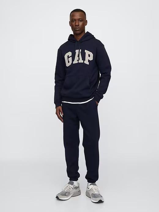 GAP Men's Heritage Logo Pullover Fleece Hoodie - Gray size XXL