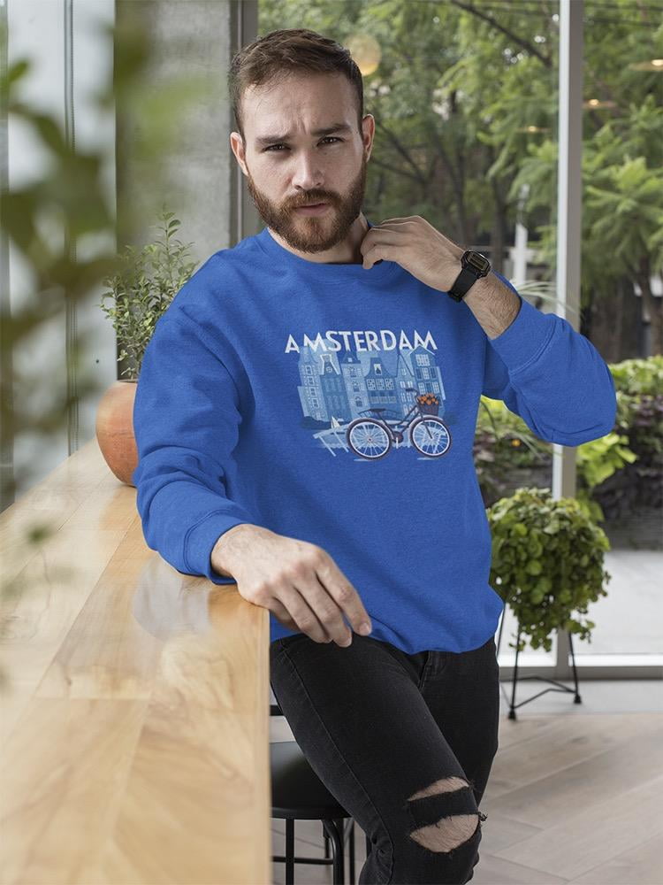 Amsterdam City View Sweatshirt Men -Image by Shutterstock, Male Large