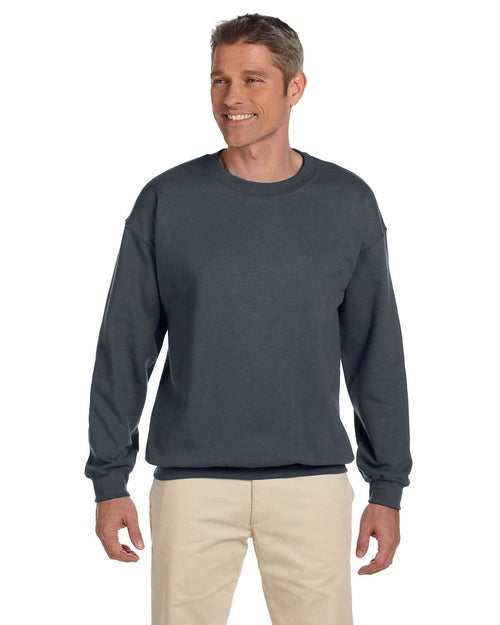 Gildan Heavy Blend Adult Crewneck Sweatshirt , G180 , Dark Heather , Large
