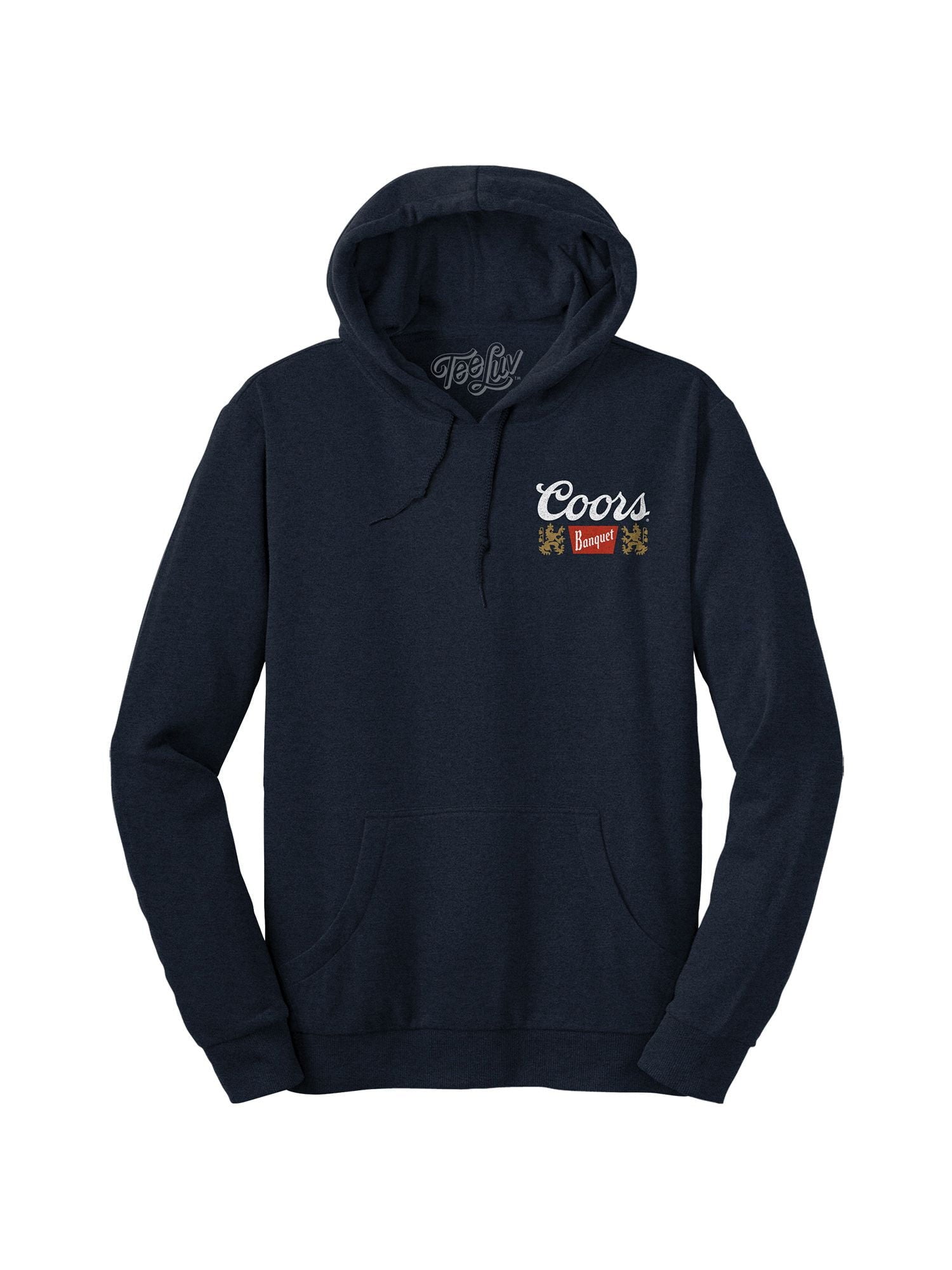 Tee Luv Men's Coors Banquet Beer Golden Colorado Double Sided Graphic Hoodie (L)