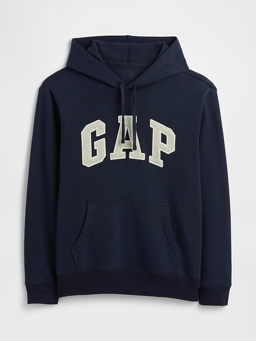 GAP Men's Heritage Logo Pullover Fleece Hoodie - Gray size XXL