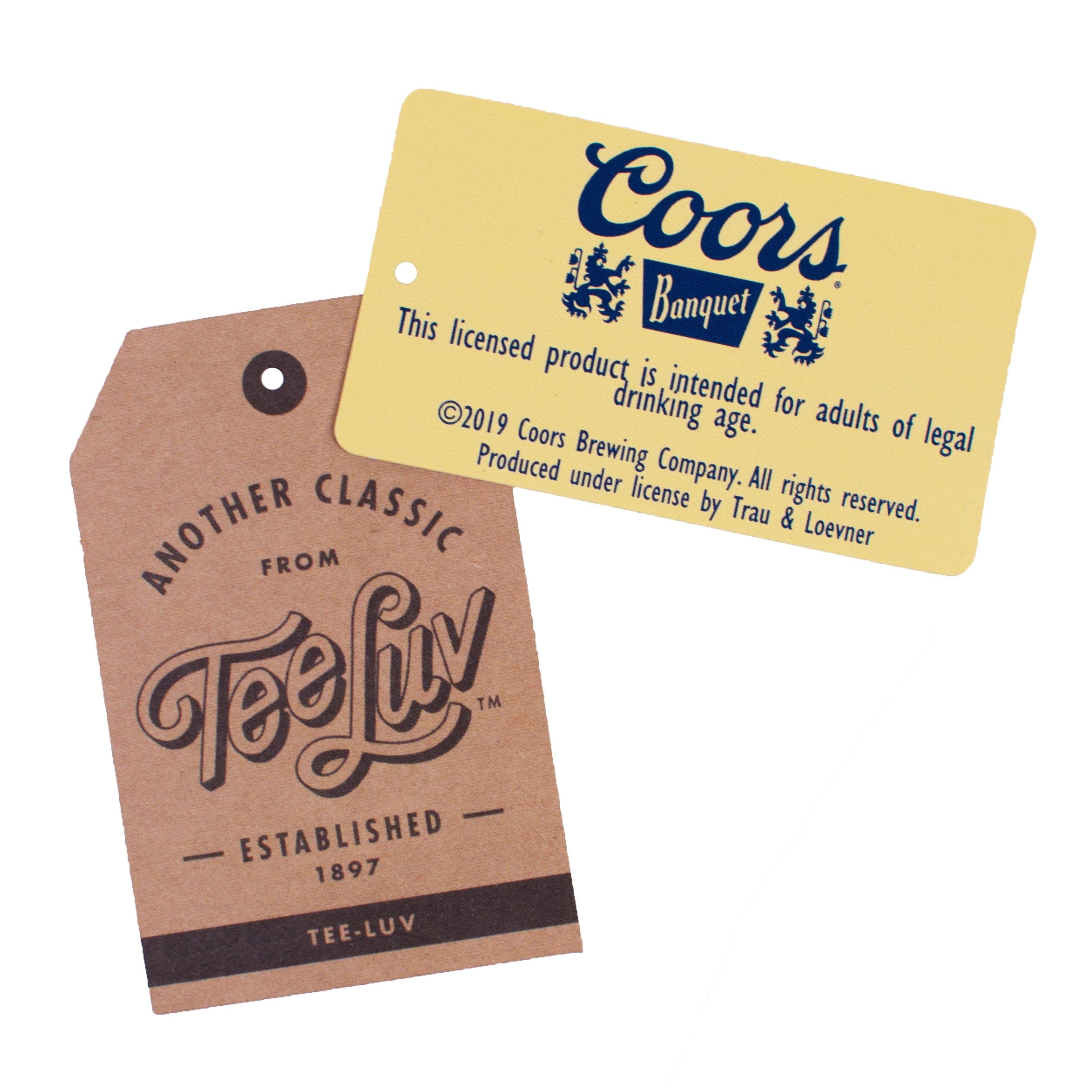 Tee Luv Men's Coors Banquet Beer Golden Colorado Double Sided Graphic Hoodie (L)