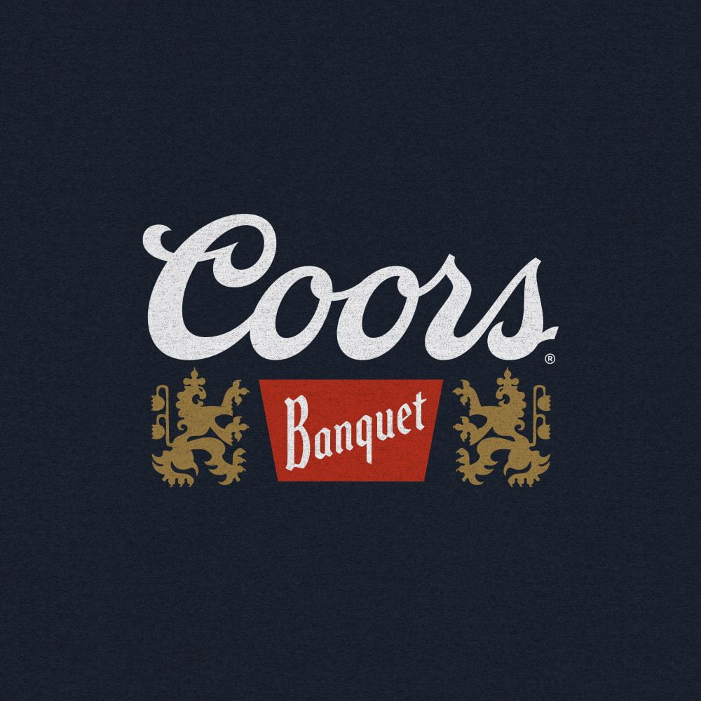 Tee Luv Men's Coors Banquet Beer Golden Colorado Double Sided Graphic Hoodie (L)