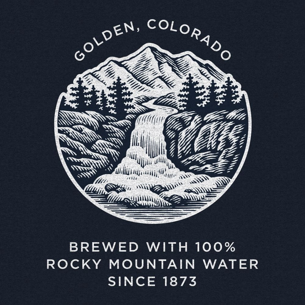 Tee Luv Men's Coors Banquet Beer Golden Colorado Double Sided Graphic Hoodie (L)
